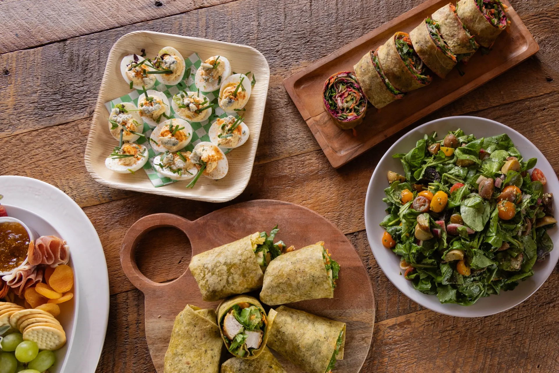 Daily corporate meal program lunch setup delivered by Deli Nerds